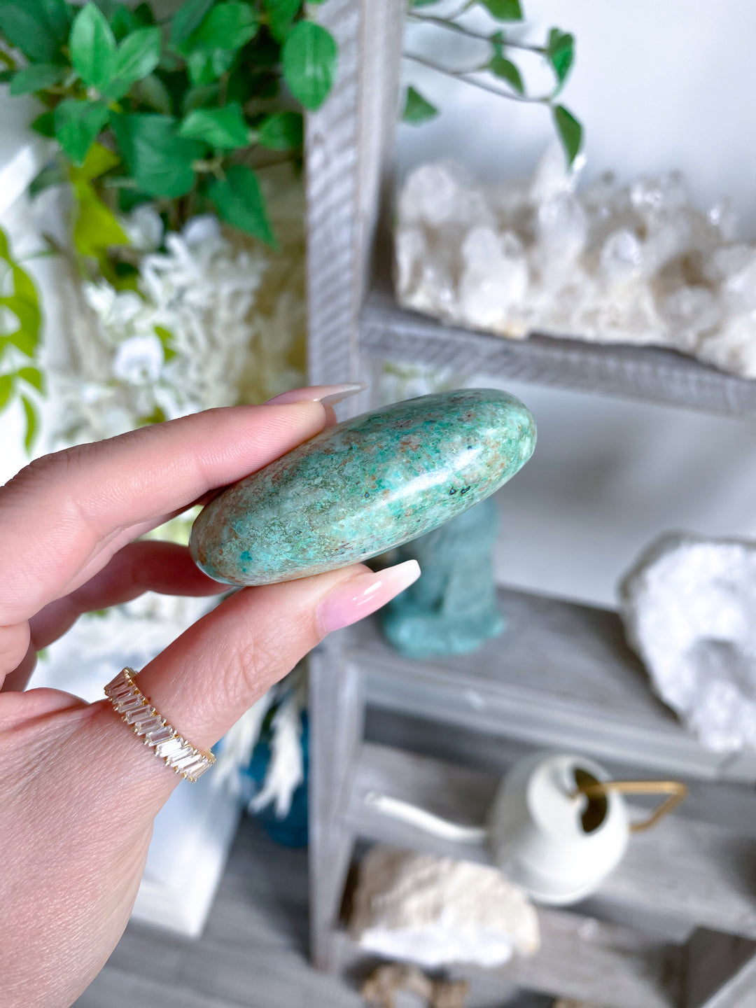 Unique Turquoise Palm Stone #6