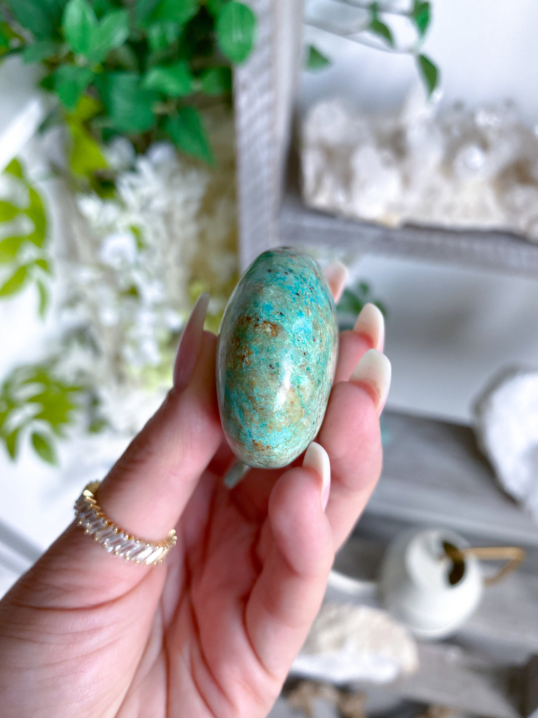 Unique Turquoise Palm Stone #6