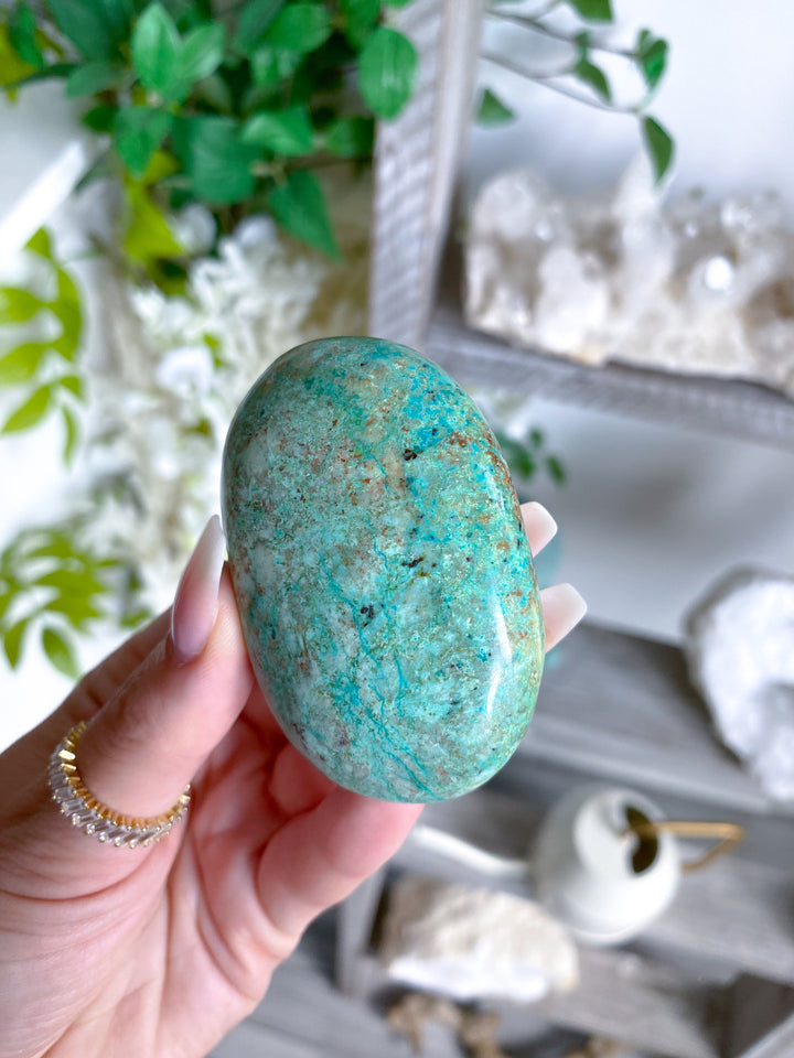 Unique Turquoise Palm Stone #6