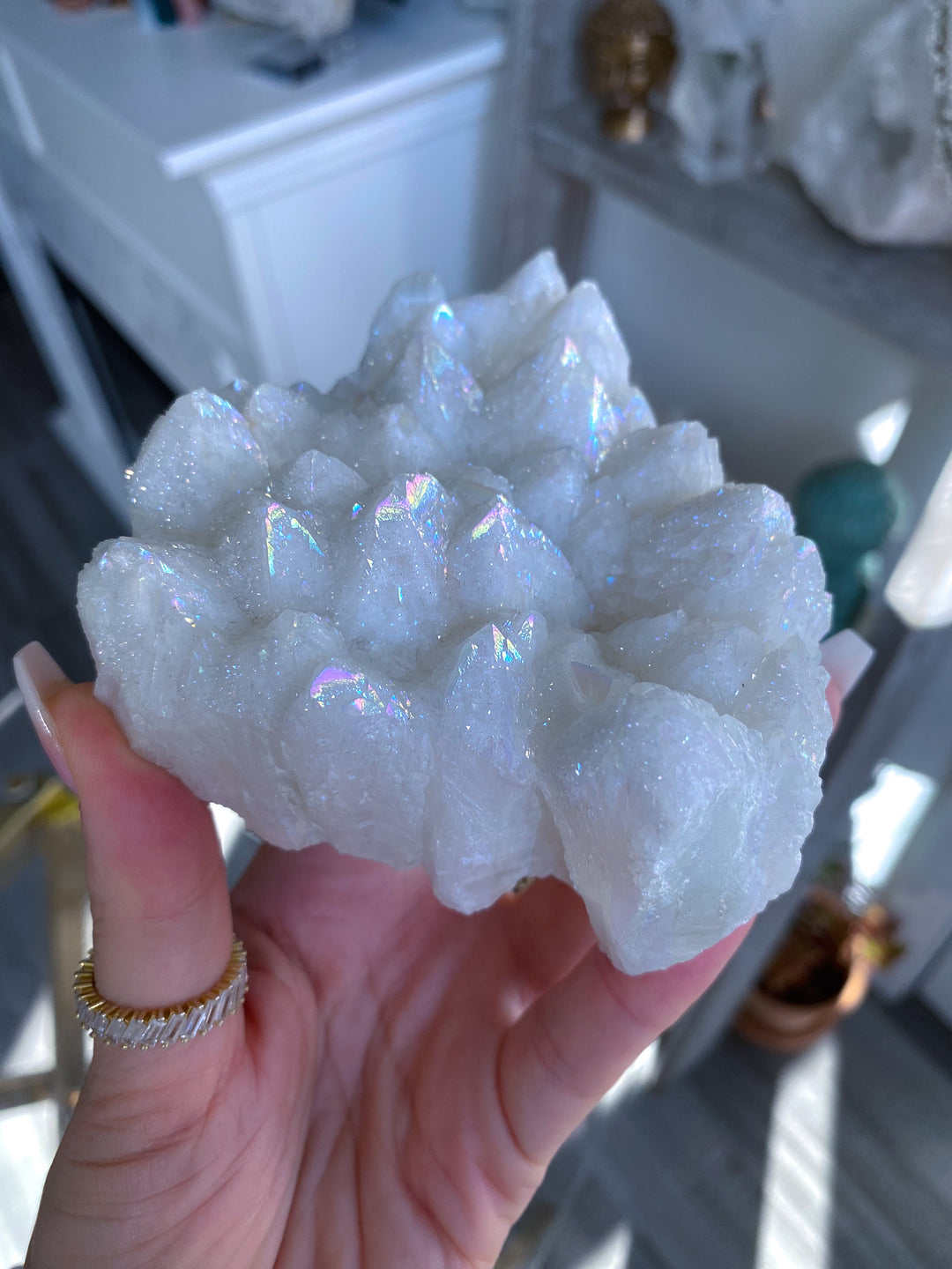 Large Angel Aura Quartz Cluster 