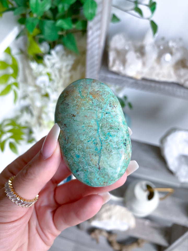 Unique Turquoise Palm Stone #6