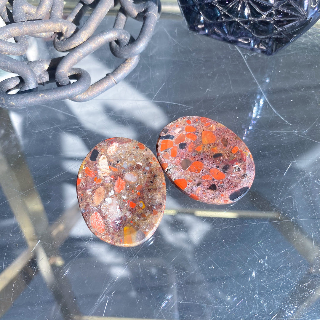 Mosaic Conglomerate Jasper Worry Stone