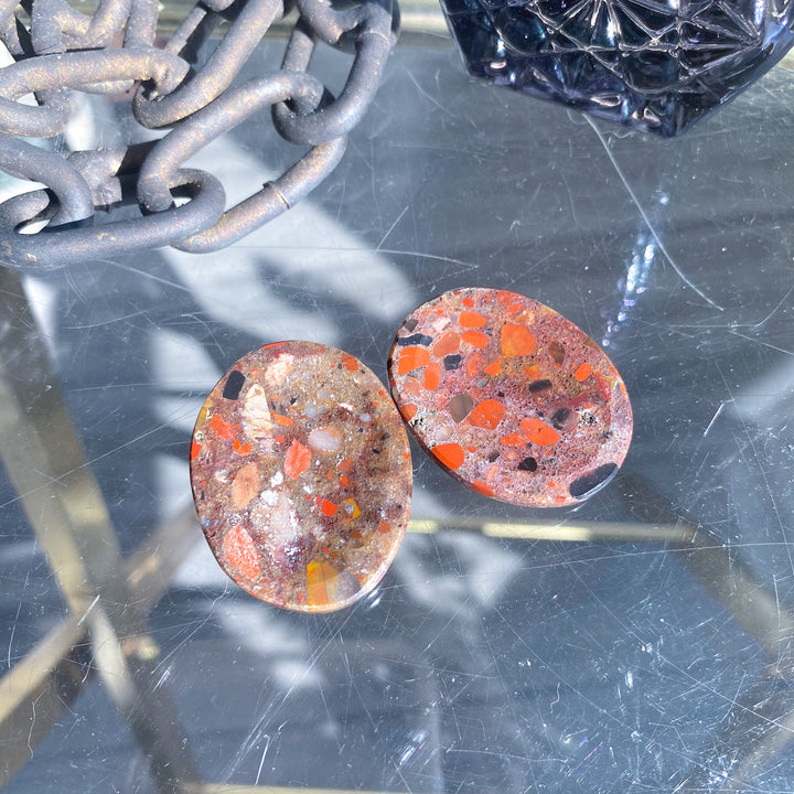 Mosaic Conglomerate Jasper Worry Stone