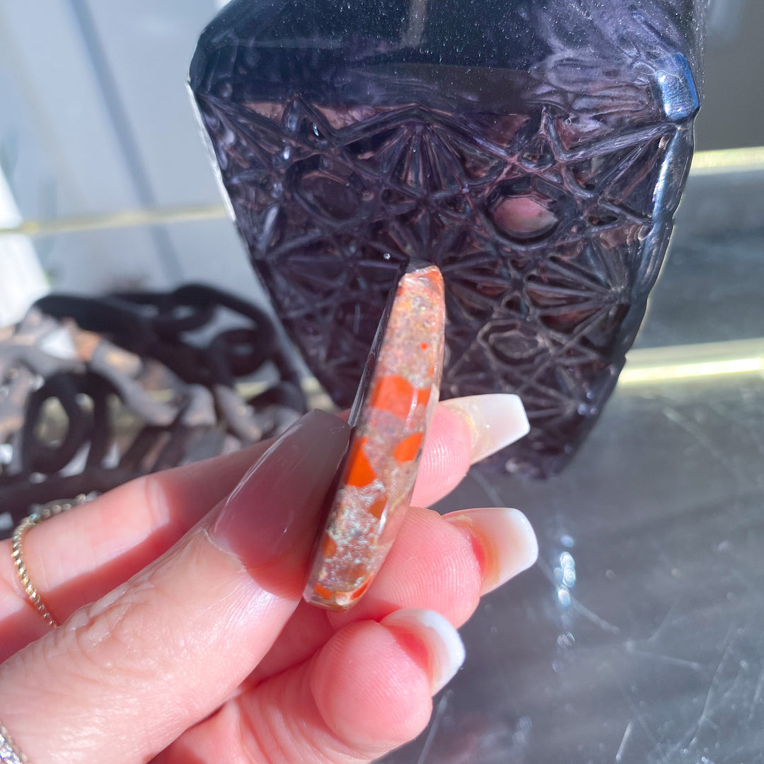 Mosaic Conglomerate Jasper Worry Stone