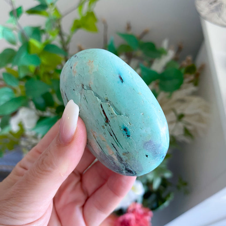 B Quality Turquoise Palm Stone 