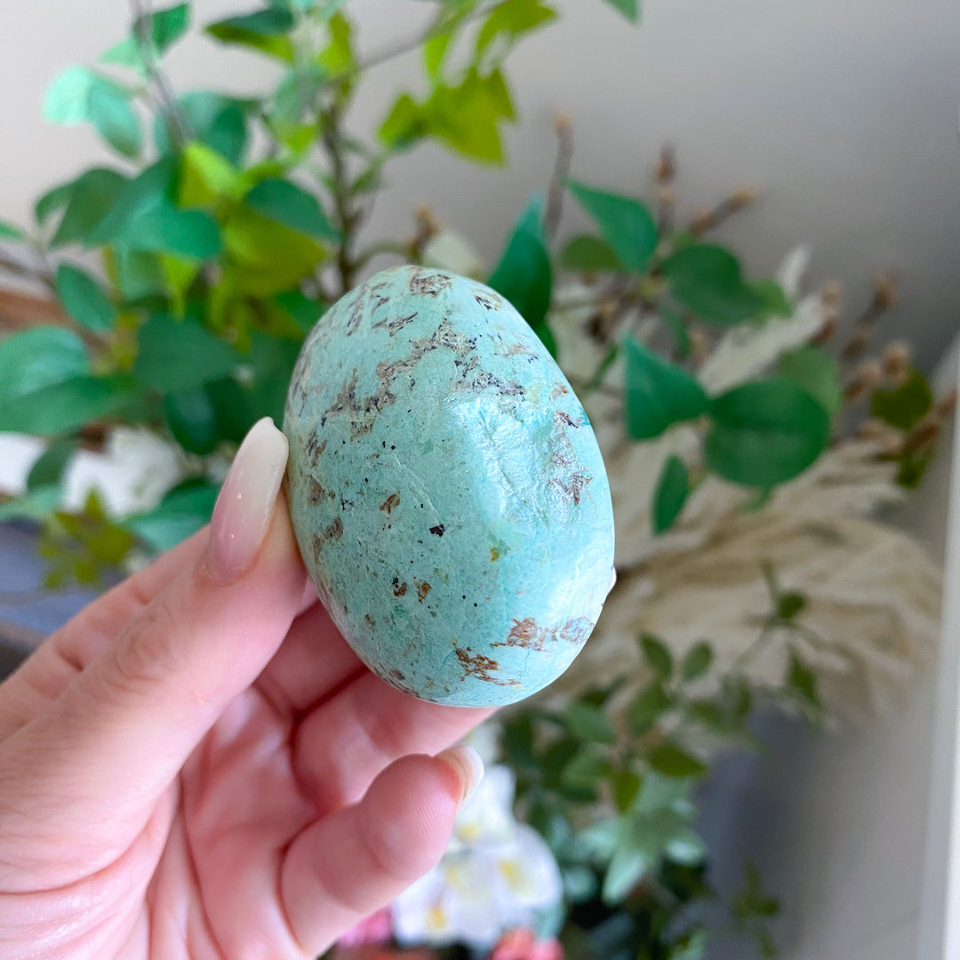 B Quality Turquoise Palm Stone 