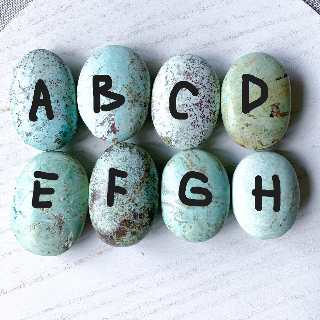You Pick: Turquoise Palm Stone | Aligns all Chakras