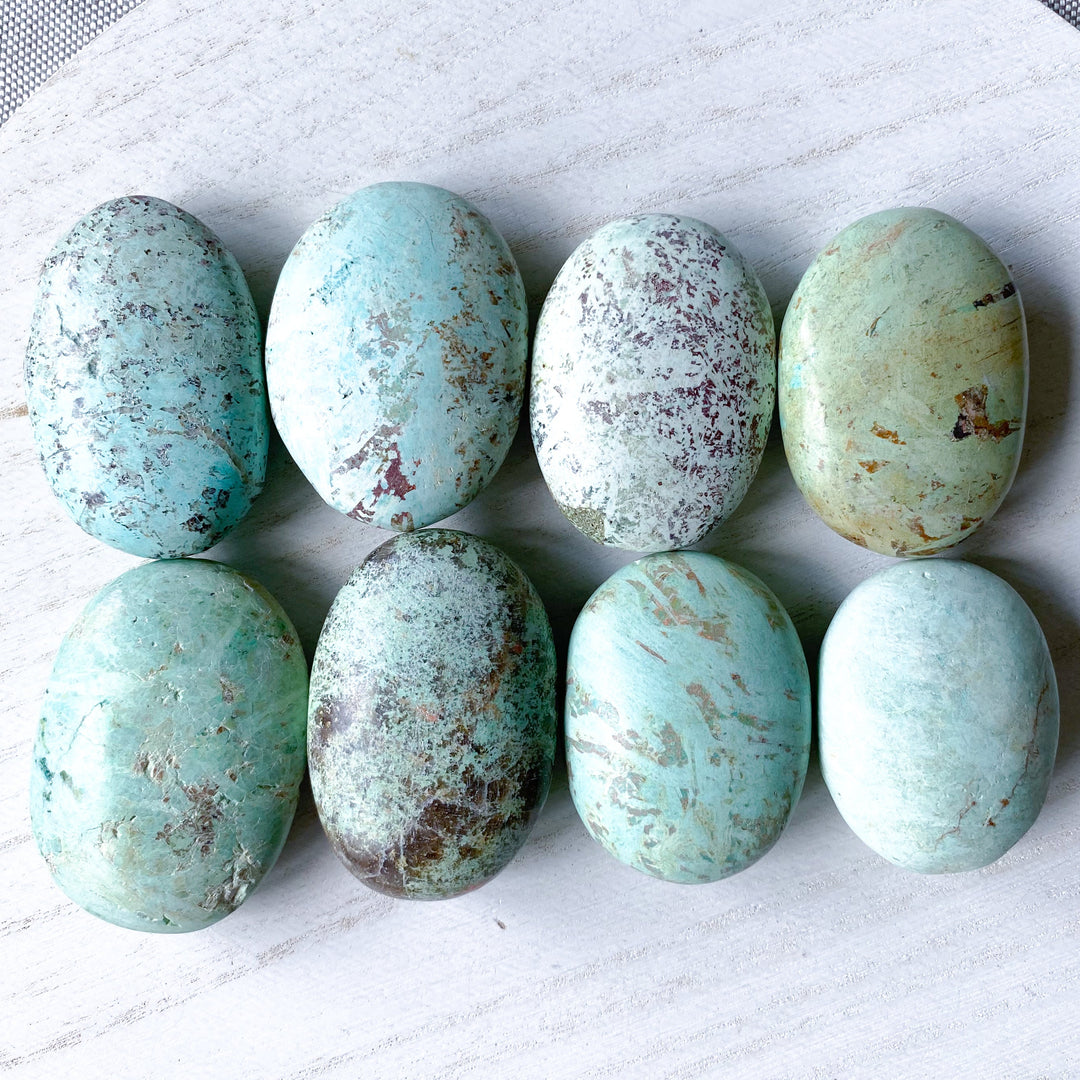 You Pick: Turquoise Palm Stone | Aligns all Chakras