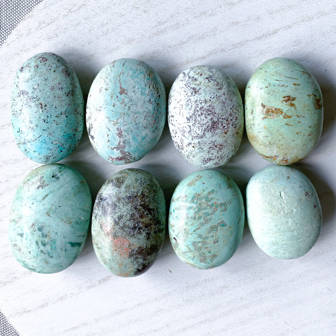 You Pick: Turquoise Palm Stone | Aligns all Chakras