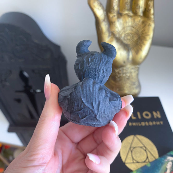 Black Obsidian Evil Duck Carving
