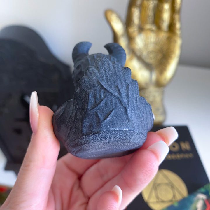 Black Obsidian Evil Duck Carving