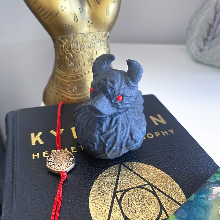 Black Obsidian Evil Duck Carving