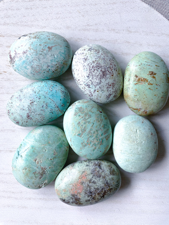 You Pick: Turquoise Palm Stone | Aligns all Chakras