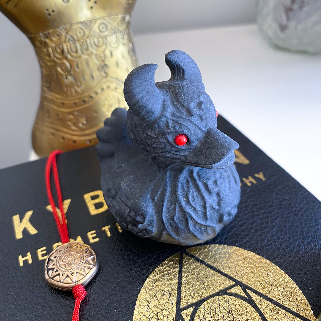 Black Obsidian Evil Duck Carving