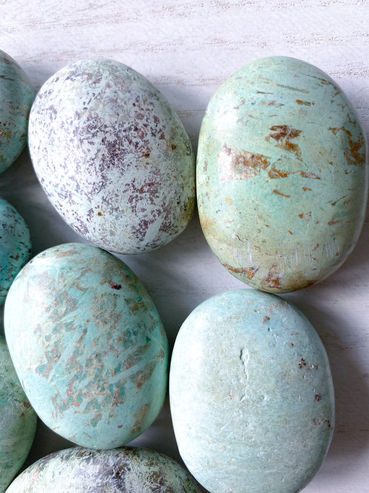 You Pick: Turquoise Palm Stone | Aligns all Chakras