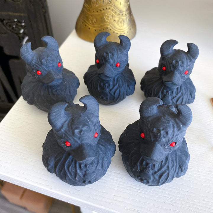 Black Obsidian Evil Duck Carving