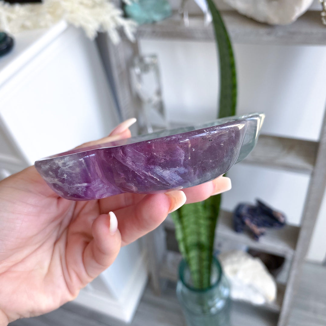 Rainbow Fluorite Cloud Dish, Bowl
