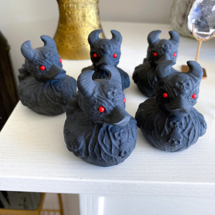 Black Obsidian Evil Duck Carving