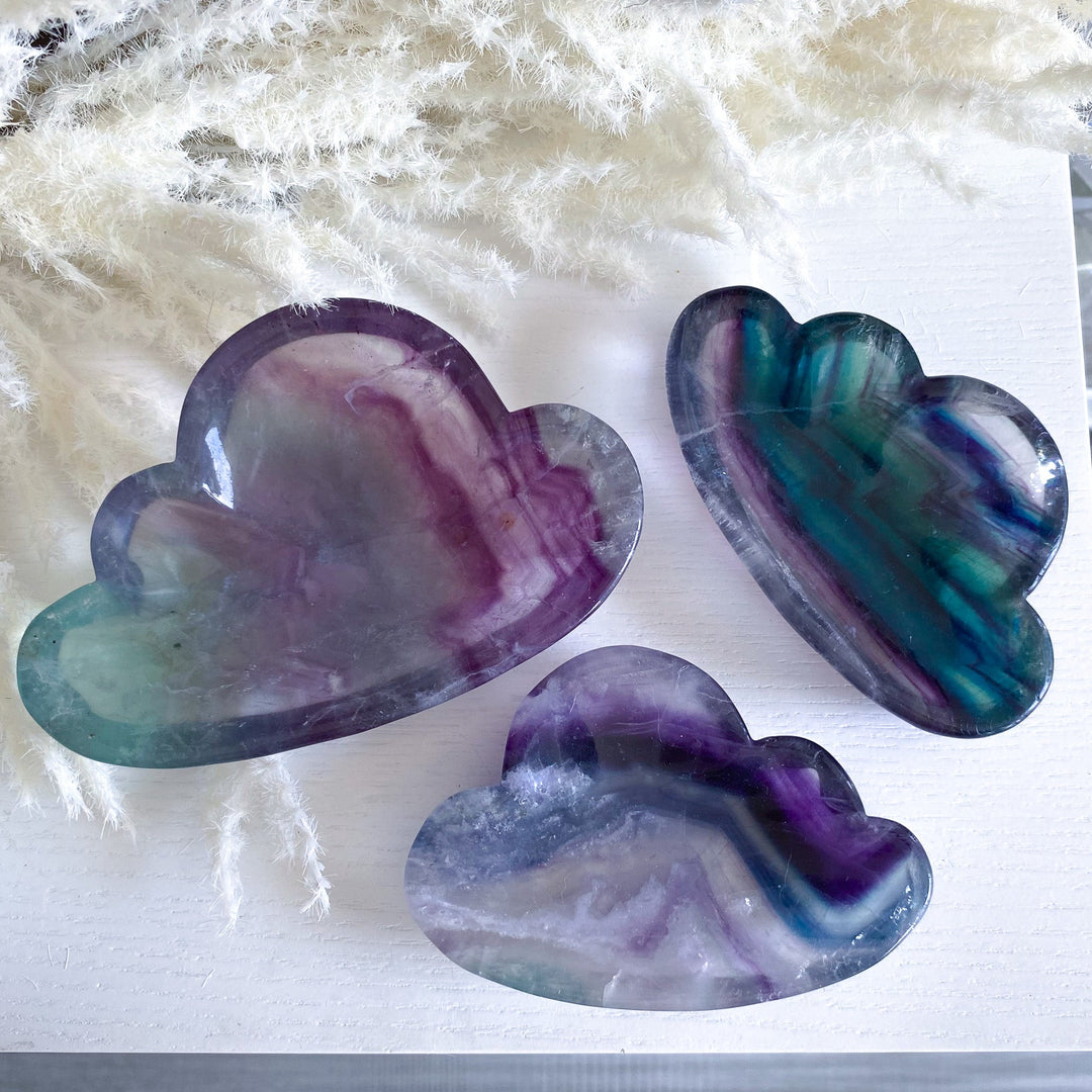 Rainbow Fluorite Cloud Dish, Bowl
