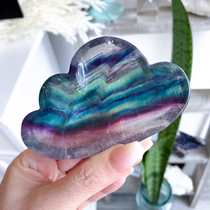 Rainbow Fluorite Cloud Dish, Bowl