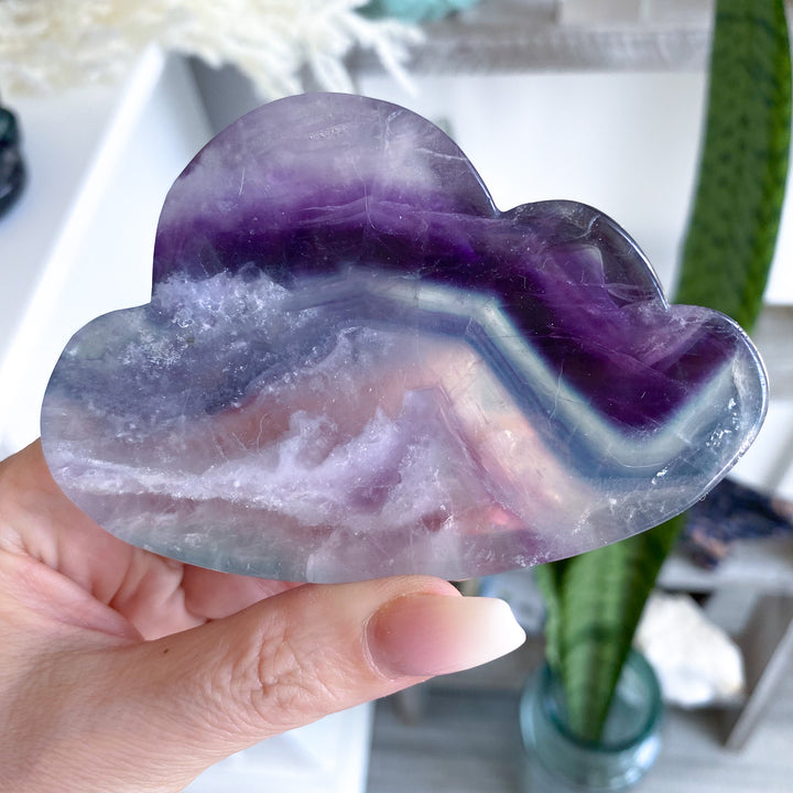 Rainbow Fluorite Cloud Dish, Bowl