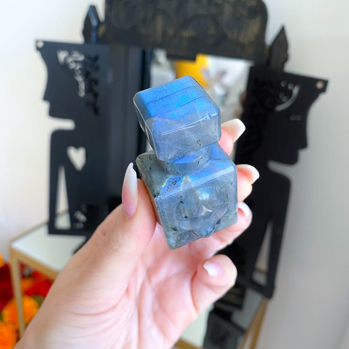 Skull Poison Spooky Apothecary Bottle - Choose Your Stone