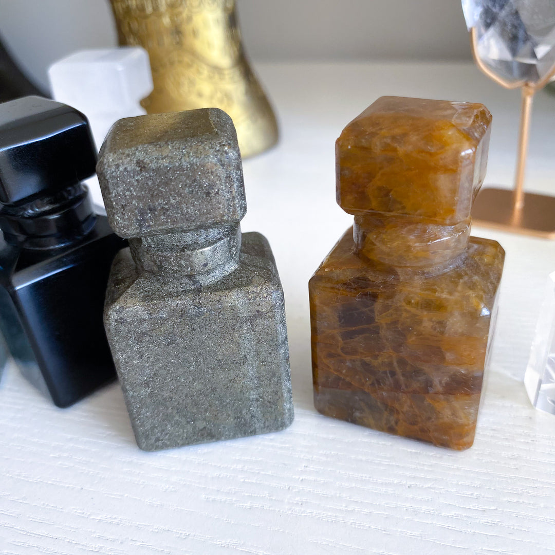 Skull Poison Spooky Apothecary Bottle - Choose Your Stone