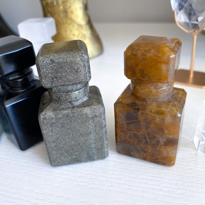 Skull Poison Spooky Apothecary Bottle - Choose Your Stone