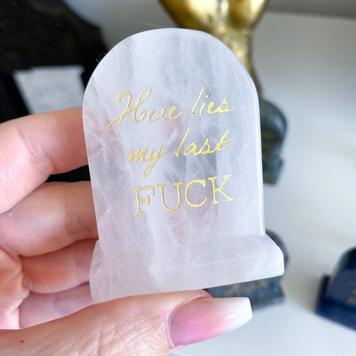 My Last F*** Tombstone Carving - Choose Your Stone