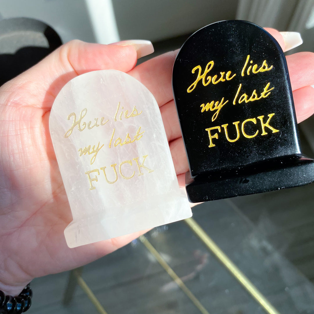 My Last F*** Tombstone Carving - Choose Your Stone