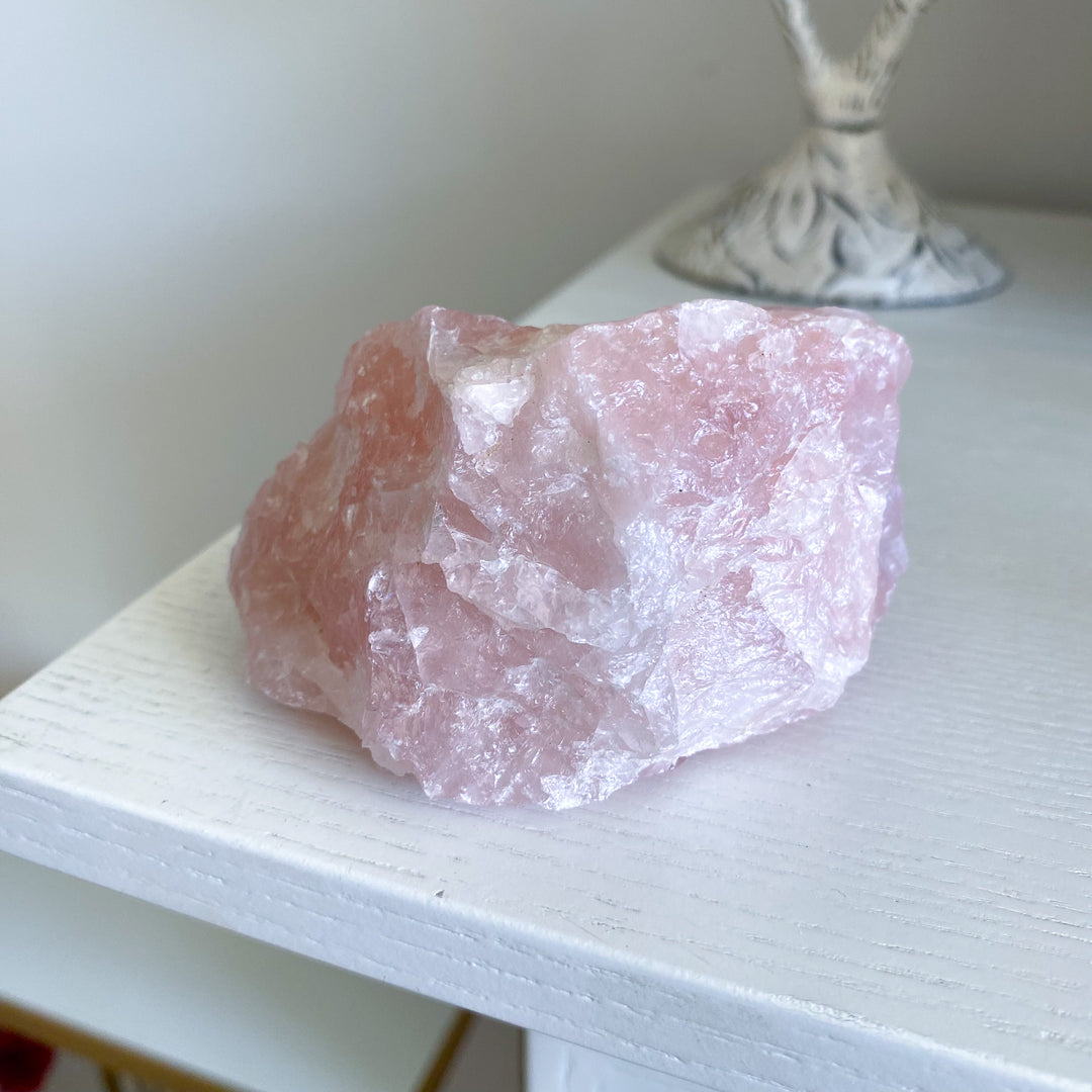 Large 4" Raw Rose Quartz 