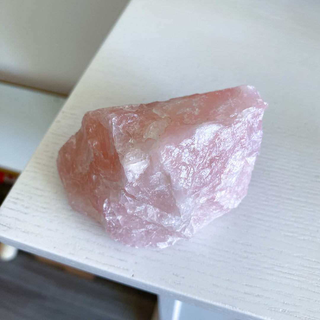 Large 4" Raw Rose Quartz 