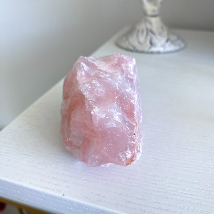 Large 4" Raw Rose Quartz 