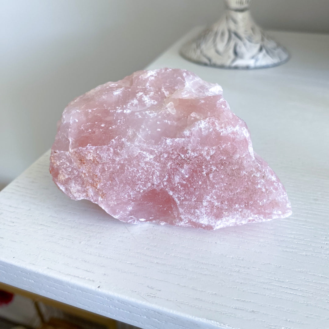 Large 4" Raw Rose Quartz 