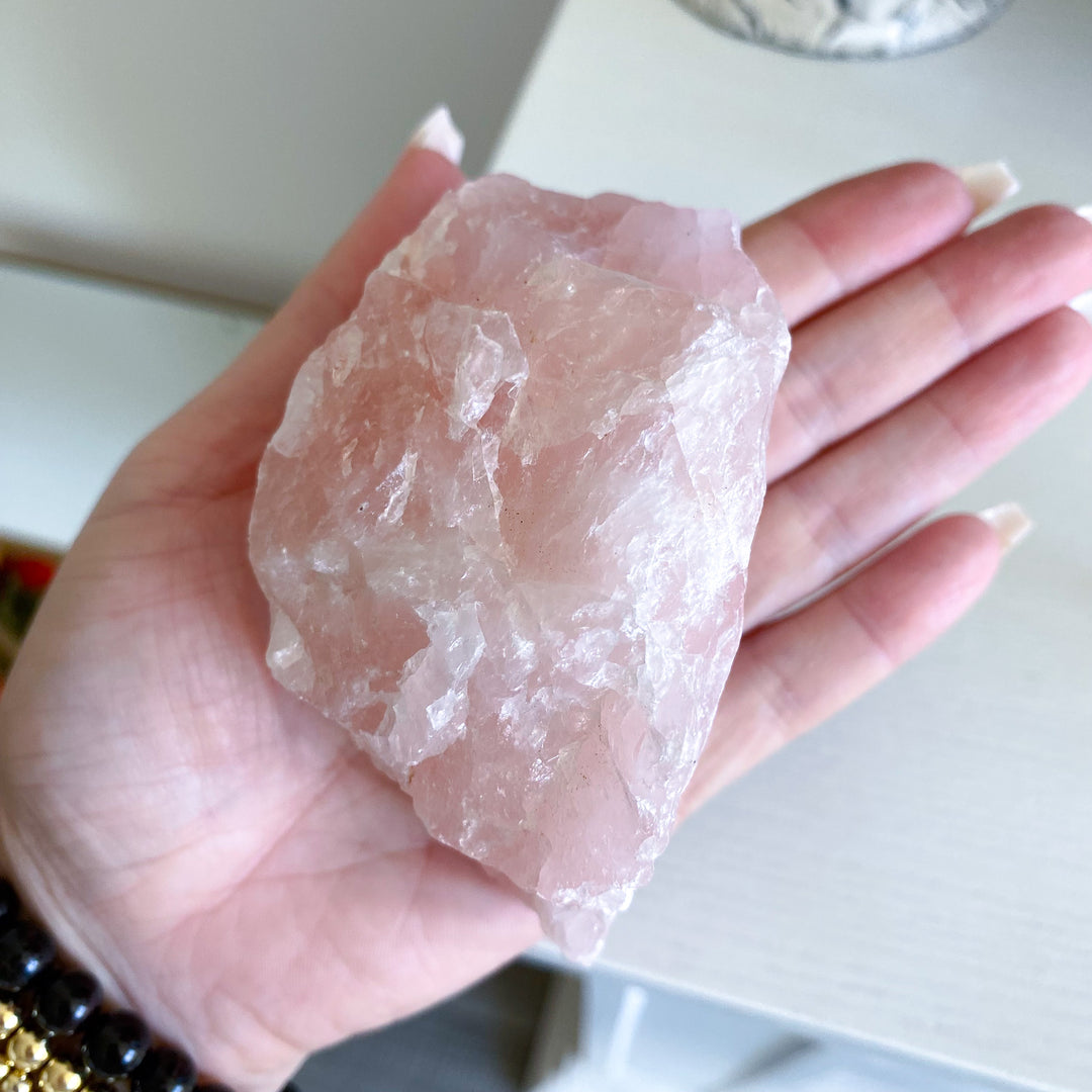 Large 4" Raw Rose Quartz 