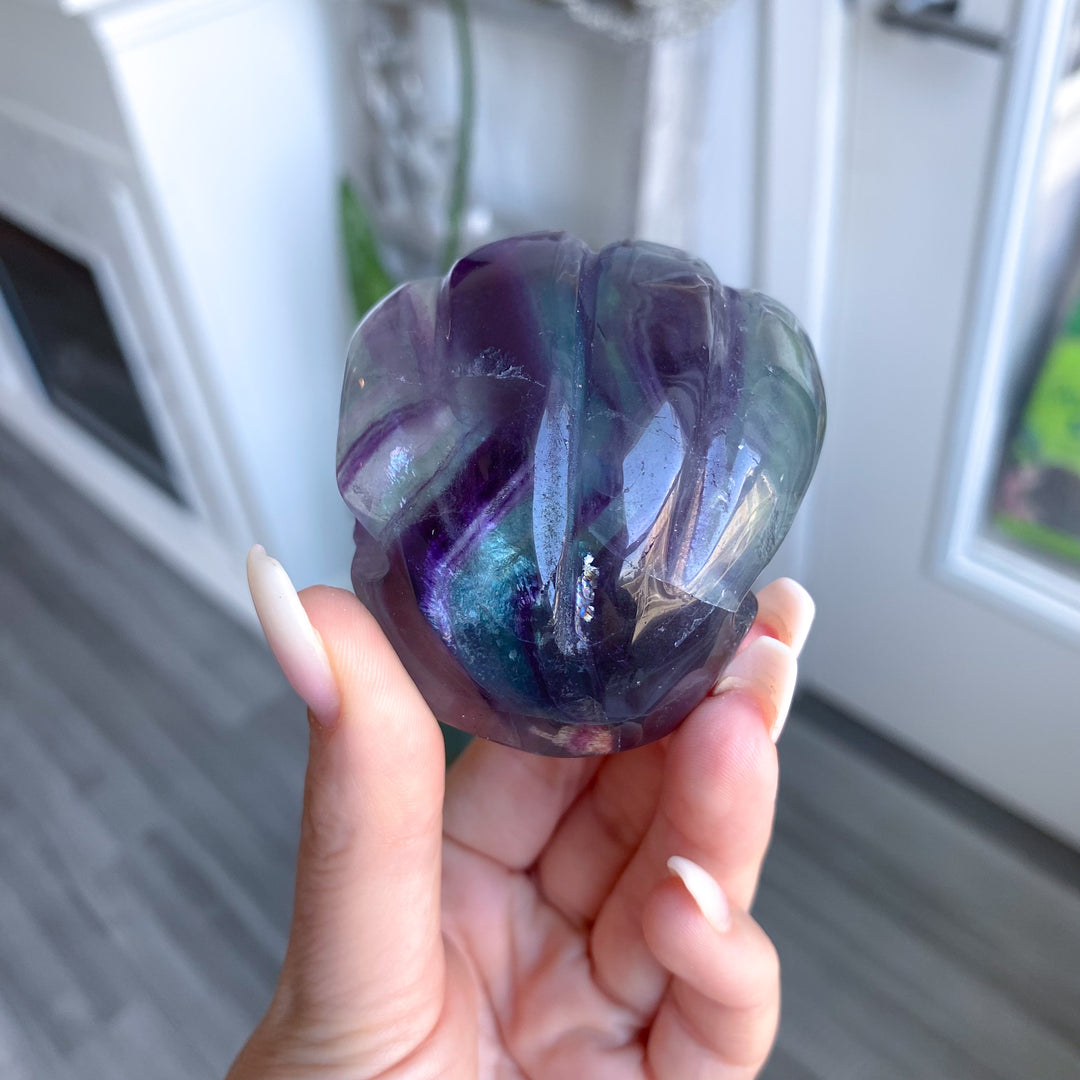 Rainbow Fluorite Clam Shell 