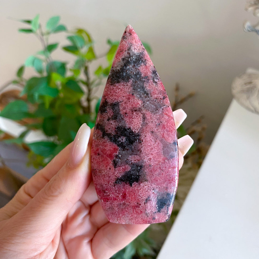 Unique Rhodonite Flame 