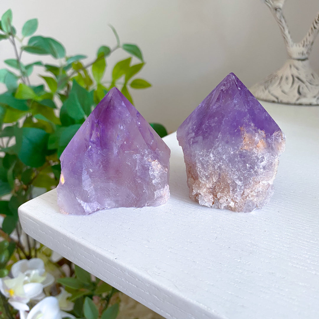 Amethyst Top Polish Point w/ Hematite