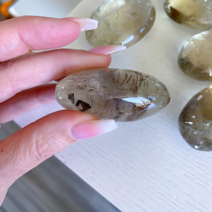 Natural Citrine Palm Stone - Choose Your Size