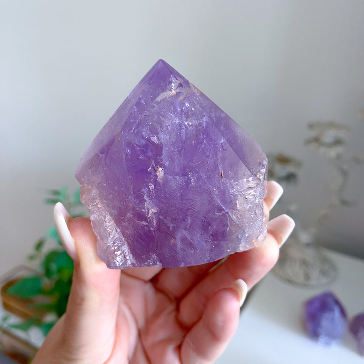 Amethyst Top Polish Point w/ Hematite