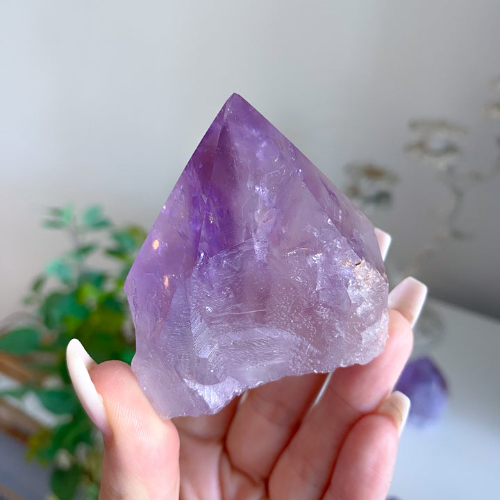 Amethyst Top Polish Point w/ Hematite