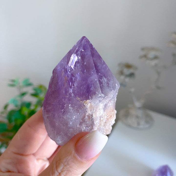 Amethyst Top Polish Point w/ Hematite