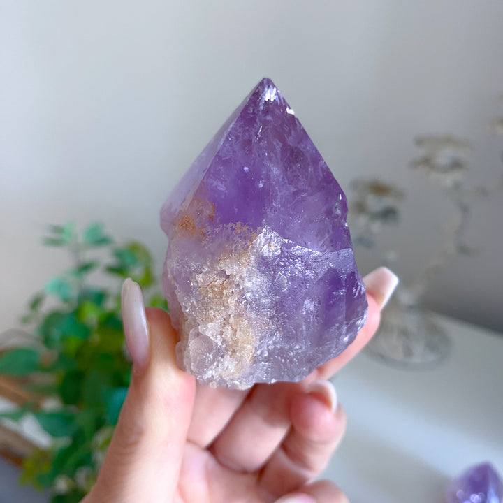 Amethyst Top Polish Point w/ Hematite