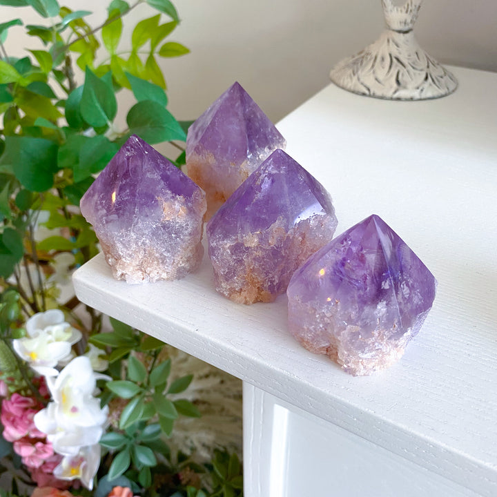Amethyst Top Polish Point w/ Hematite
