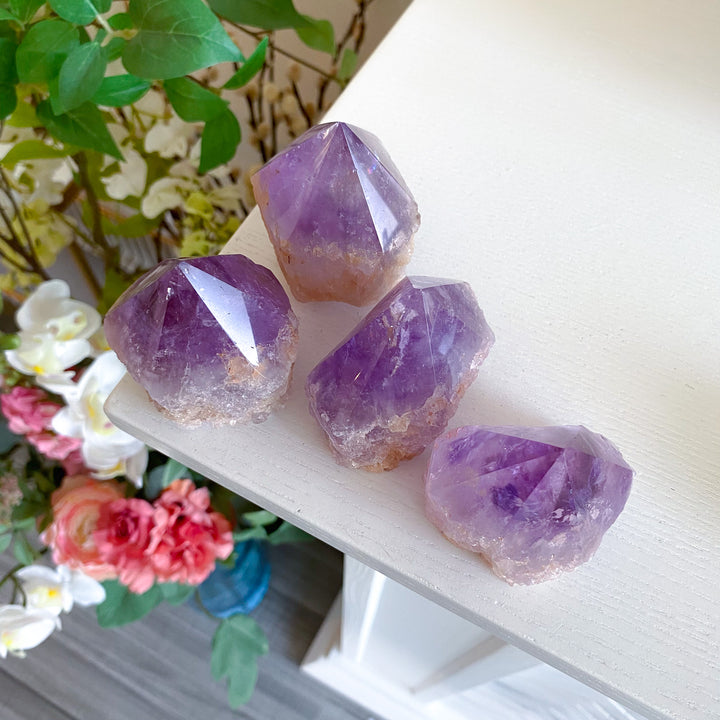 Amethyst Top Polish Point w/ Hematite