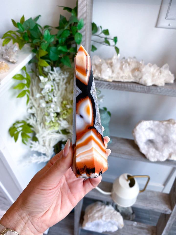 Large Sardonyx Tower 5"