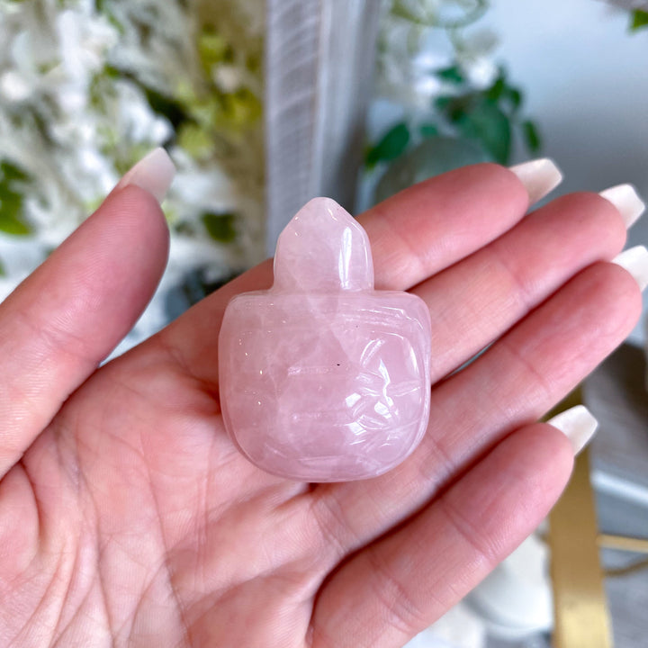 Rose Quartz Turtle Carving