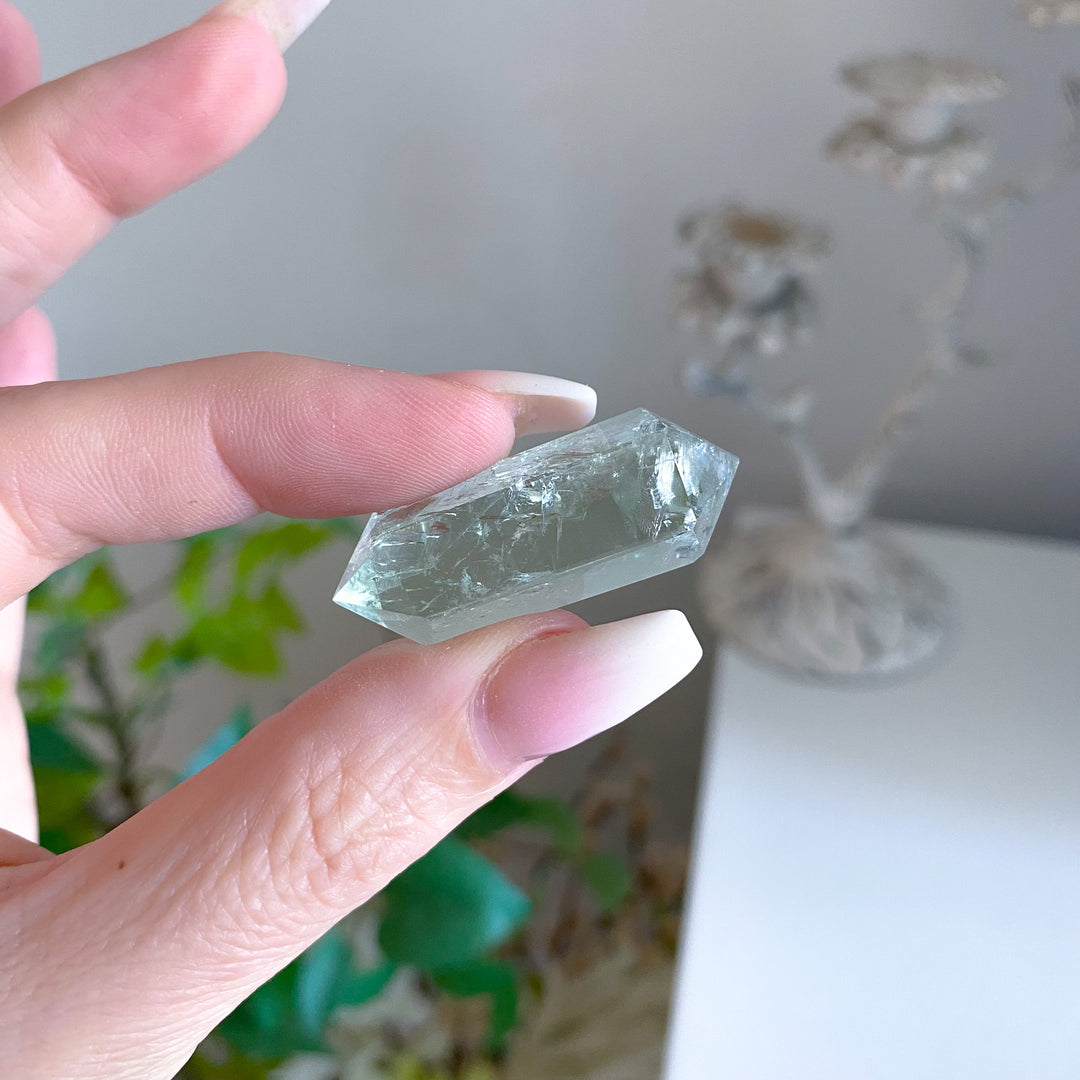 X Small Prasiolite Double Terminated Wand 