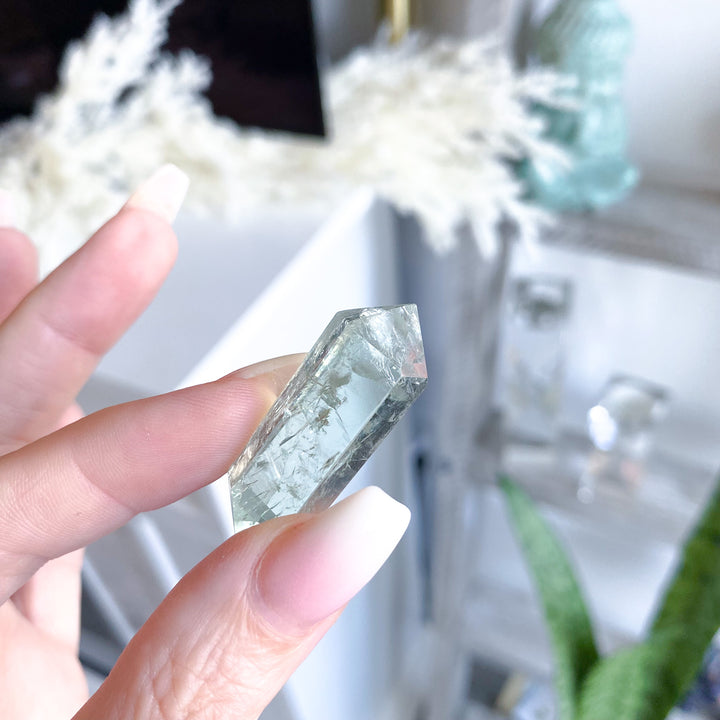 X Small Prasiolite Double Terminated Wand 