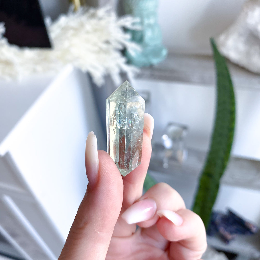 X Small Prasiolite Double Terminated Wand 